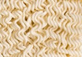 Top view close up of instant noodles texture background. Selective focus. tasty dry fastfood traditional asian meal