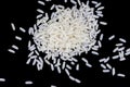 pile of white uncooked rice grains Royalty Free Stock Photo