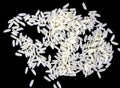 Top view, pile of white uncooked rice grains Royalty Free Stock Photo