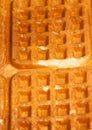 Freshly baked, homemade, warm waffles