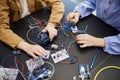 Children Experimenting in Engineering Class