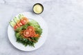 Closed up vegetable salad. Royalty Free Stock Photo