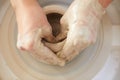 Potters Wheel Top View Close up Royalty Free Stock Photo