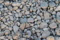 Top view closeup shot of a group of rocks on the beach