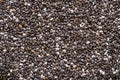 Top view closeup shot of a heap of chia seeds Royalty Free Stock Photo