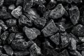 Top view of coal mine deposit mineral black for background. Used as fuel for industrial coal. Royalty Free Stock Photo