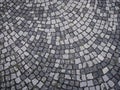 Top view of a cobblestone sidewalk texture Royalty Free Stock Photo