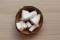 Coconut wooden background