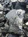 Top view of coking coal from mining stockpiles Royalty Free Stock Photo