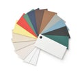 Top view of color cardstock paper samples Royalty Free Stock Photo