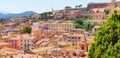 Top view of the colored city of Portoferraio.