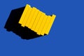 top view of colored yellow blocks Royalty Free Stock Photo