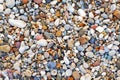 Top view of colorful beach pebbles Royalty Free Stock Photo