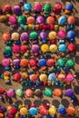 Top View of Colorful Beach Umbrellas in Bali, Indonesia