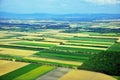 Top view of the colorful fields