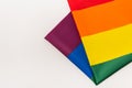 top view of colorful lgbt flag