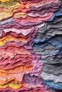top view of colorful paper layers, creating depth Royalty Free Stock Photo