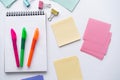 top view of colorful pens on Royalty Free Stock Photo