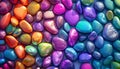 Top view of colorful stones background, colorful beach stones background Royalty Free Stock Photo
