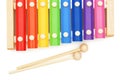 Top view colorful xylophone