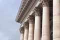 Top view of columns of Bavarian State Opera, Munich, Germany