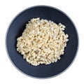 Top view of cooked porridge from pearled barley Royalty Free Stock Photo