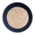 Top view of cooked porridge from wheat groats