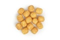 Top view of corn puffs Royalty Free Stock Photo