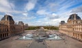 The top view on a courtyard of the Louvre