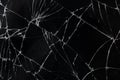 Top view cracked broken mobile screen glass texture background. Royalty Free Stock Photo