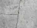 Top view of cracked old textured wall surface damage. It may be caused by an earthquake Royalty Free Stock Photo