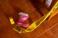 Top view of a crib that is evidence of a baby kidnapping where the detective puts the evidence marked with yellow card