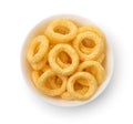 Bowl of crispy onion rings