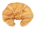 Top view croissant isolated on white background with clipping path