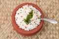 Top view of curd rice yogurt rice popular dish of South India Royalty Free Stock Photo