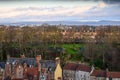 Top view on Dean village in old part of Edinburgh in morning hours, capital of Scotland Royalty Free Stock Photo