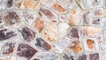 top view of decorative grunge stone wall texture details, abstract background Royalty Free Stock Photo
