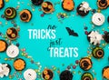 halloween cupcakes and candies Royalty Free Stock Photo