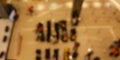 Top View, Defocus Photo, Shopping Mall at indonesia, yellow tone