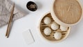 top view delicious dumplings concept. High quality photo Royalty Free Stock Photo