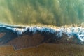 Top view of a deserted beach. Royalty Free Stock Photo