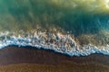 Top view of a deserted beach. Royalty Free Stock Photo