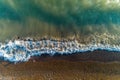 Top view of a deserted beach. Royalty Free Stock Photo