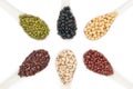Top view different beans Royalty Free Stock Photo