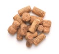 Top view of different wine corks Royalty Free Stock Photo