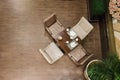 Top view Dining table Royalty Free Stock Photo