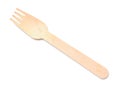 Top view of disposable wooden fork