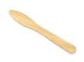 Top view of disposable wooden ice cream spoon