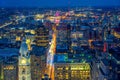 Top view of downtown skyline Philadelphia in Pennsylvania, USA Royalty Free Stock Photo