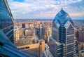 Top view of downtown skyline Philadelphia in Pennsylvania, USA Royalty Free Stock Photo